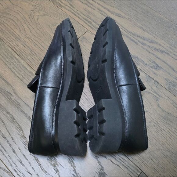Vince Robin Leather Lug Sole Penny Loafer in Black - Picture 10 of 13